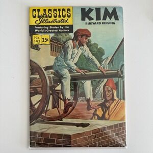 Classics Illustrated 143 Kim Rudyard Kipling Vintage Comic Book 25 Cent Cover